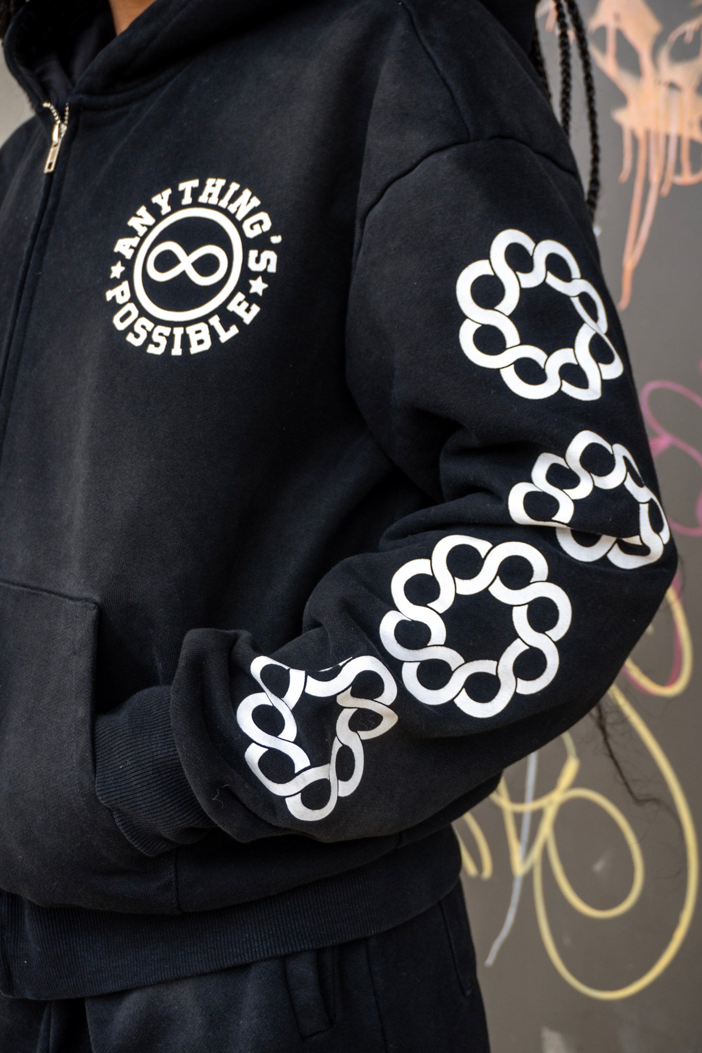 'Midnight Black' Infinity Zip-Up (Pre-Order)