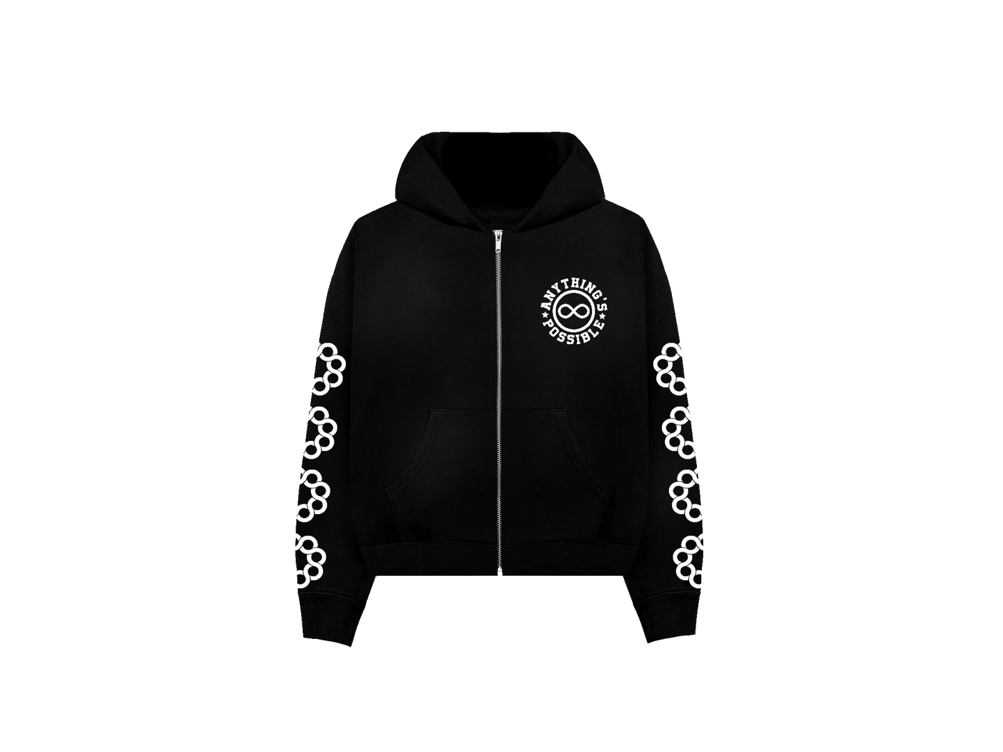 'Midnight Black' Infinity Zip-Up (Pre-Order)